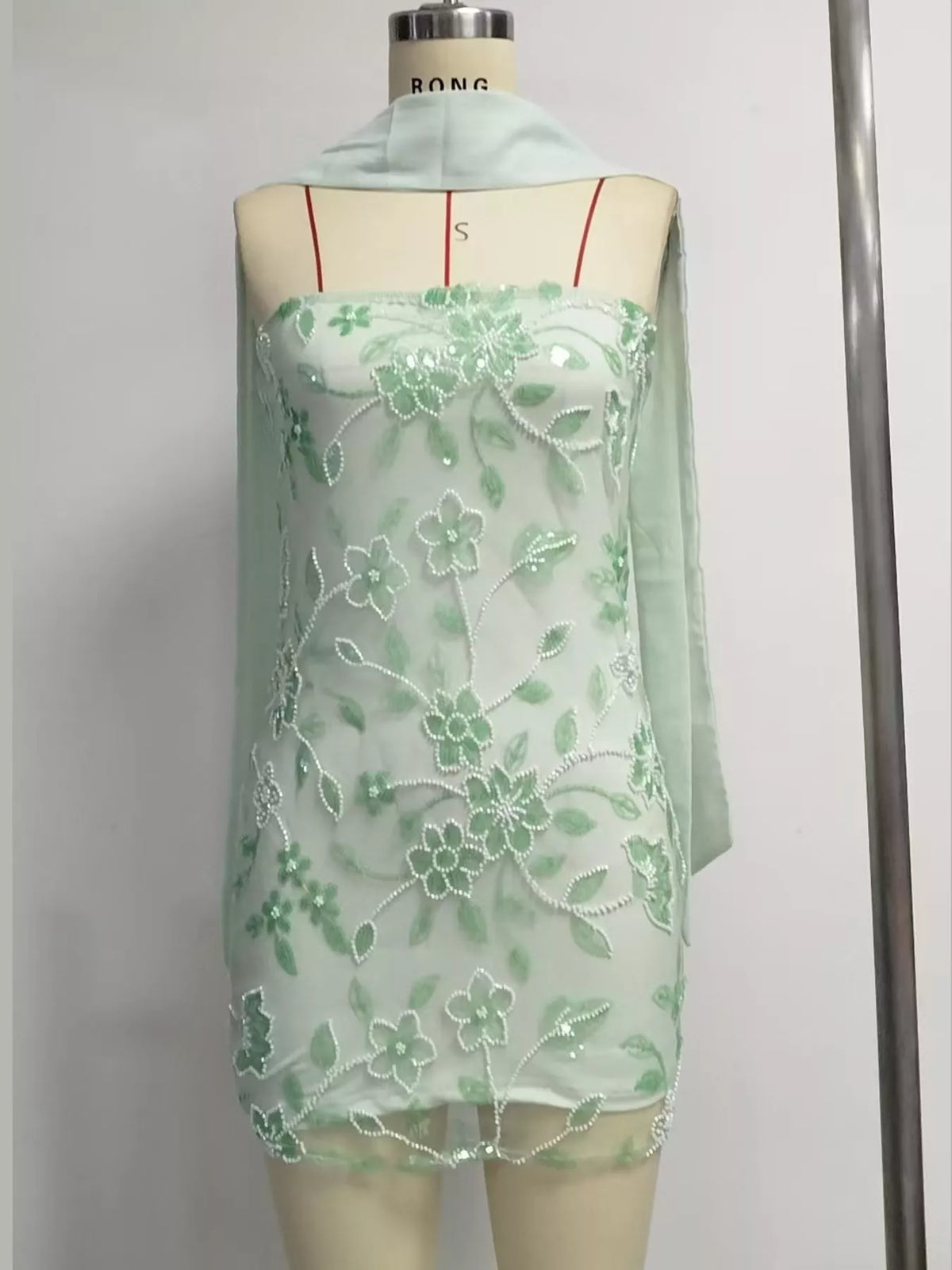 strapless mini dress, product view