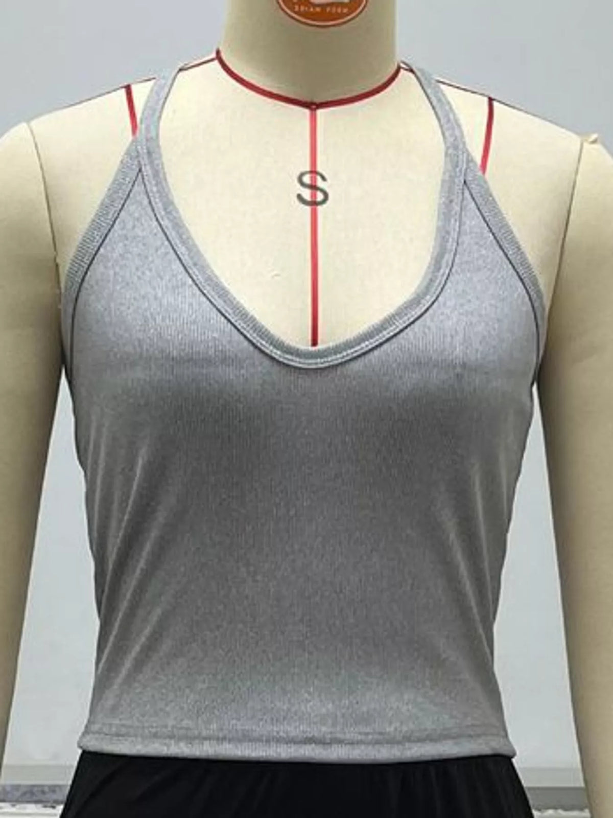 Heather Gray ribbed scoop neck tank