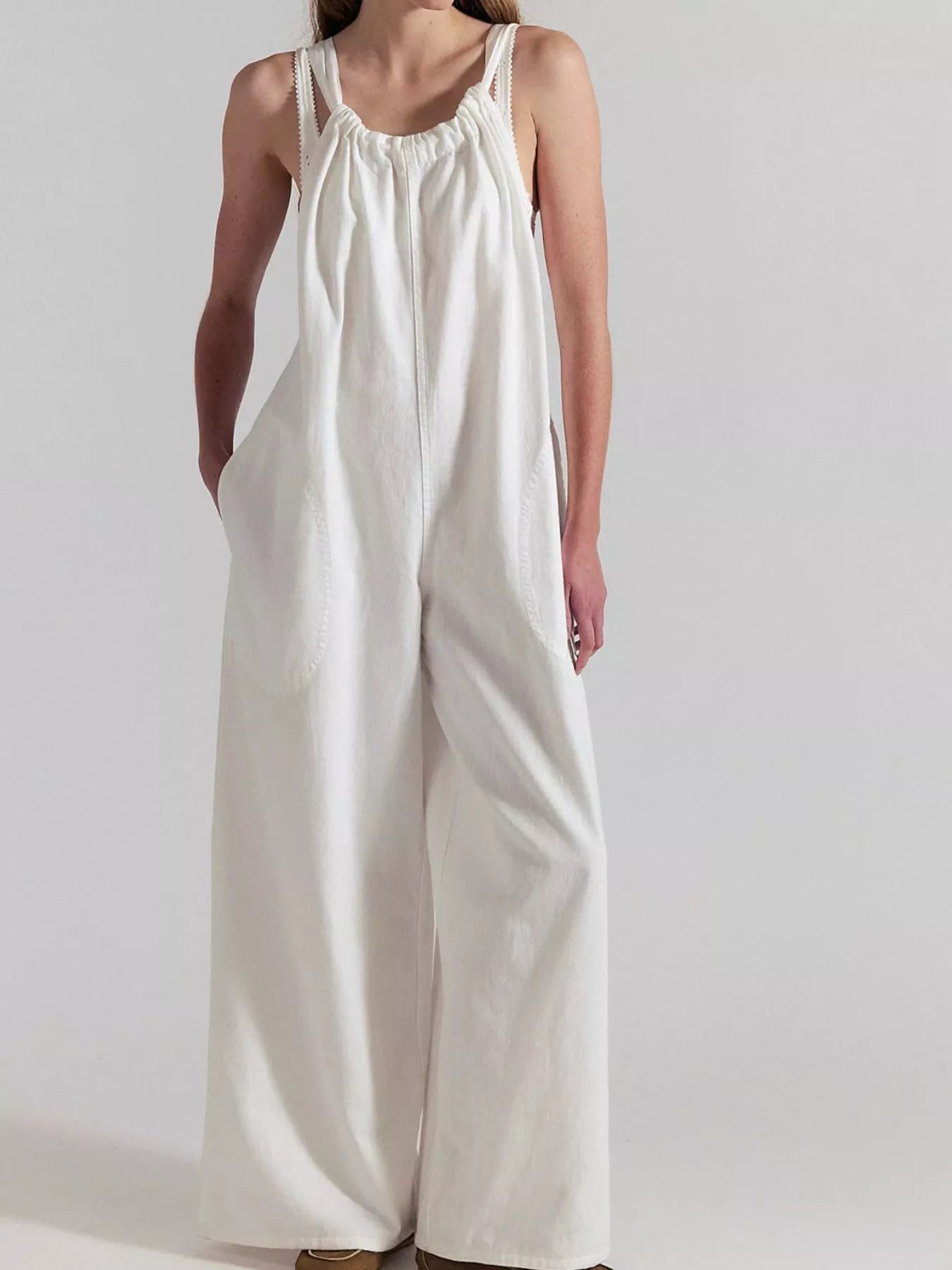 Trendsi Sleeveless Wide-Leg Jumpsuit -