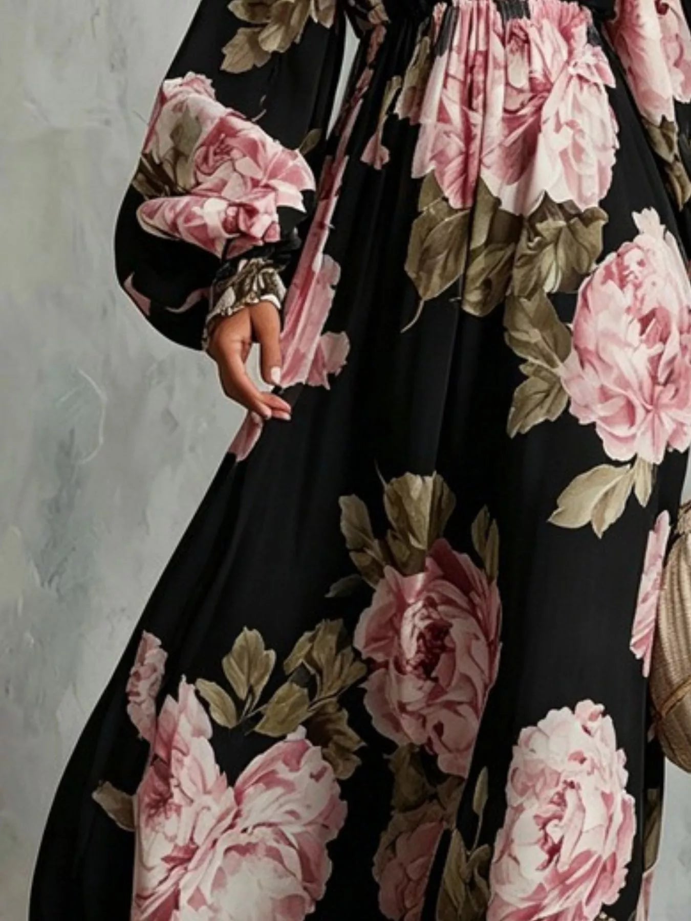 Trendsi Floral Off Shoulder Maxi Dress -
