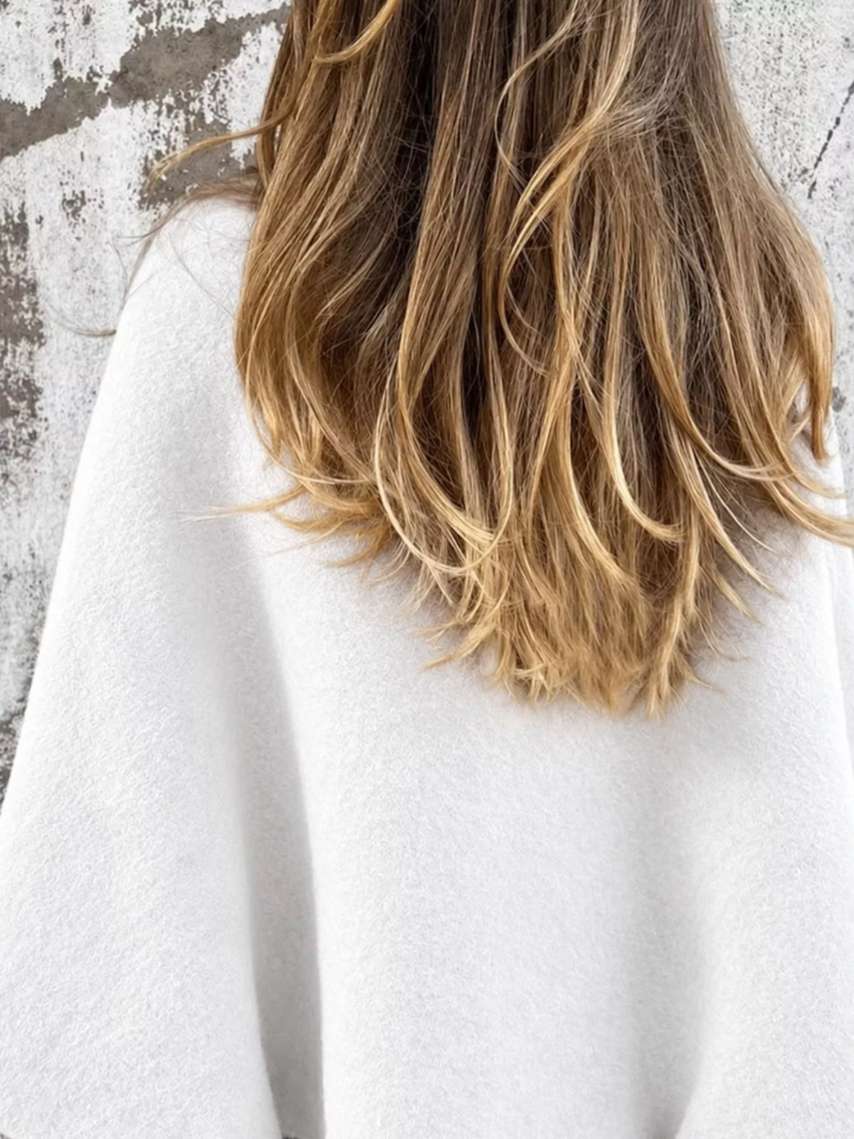 Fuzzy Texture Open-Front Cropped Jacket — back view