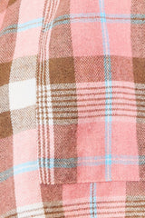 Trendsi Double Take Plaid Collared Neck Long Sleeve Button-Up Shirt - Pants