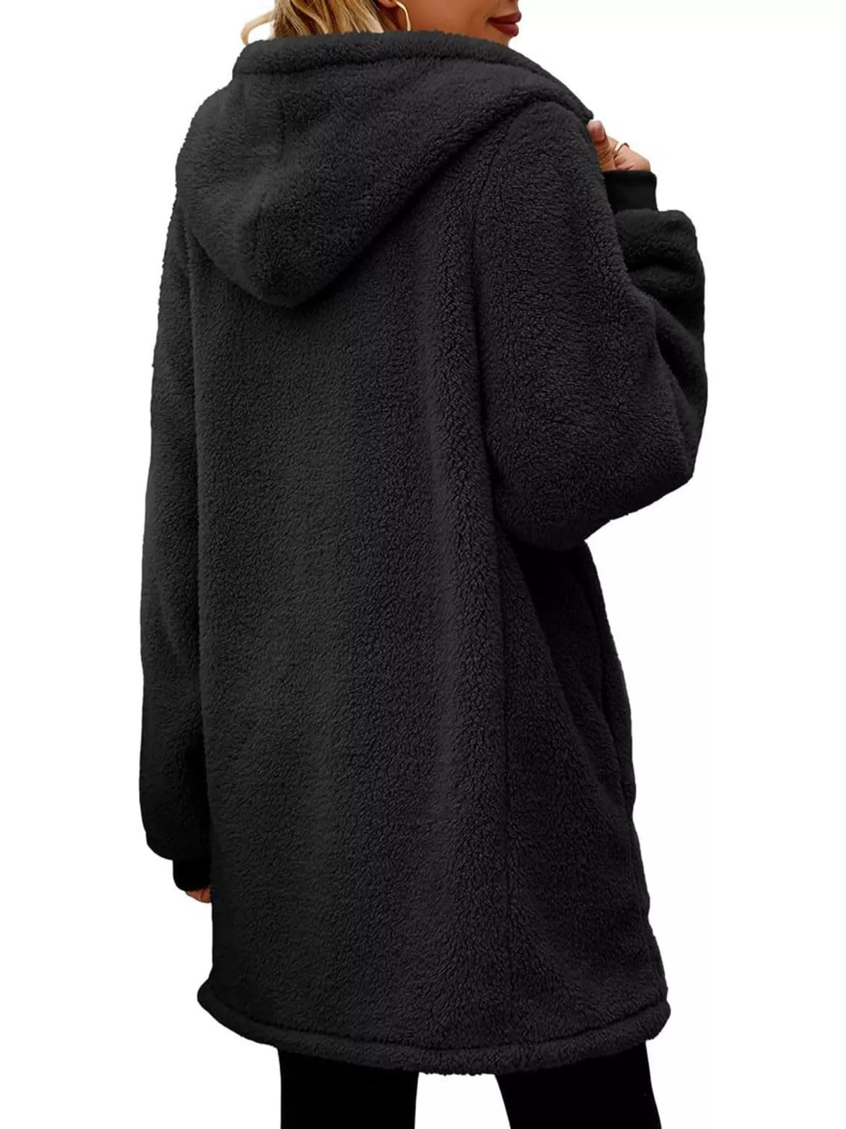 Long-sleeve coat, back view