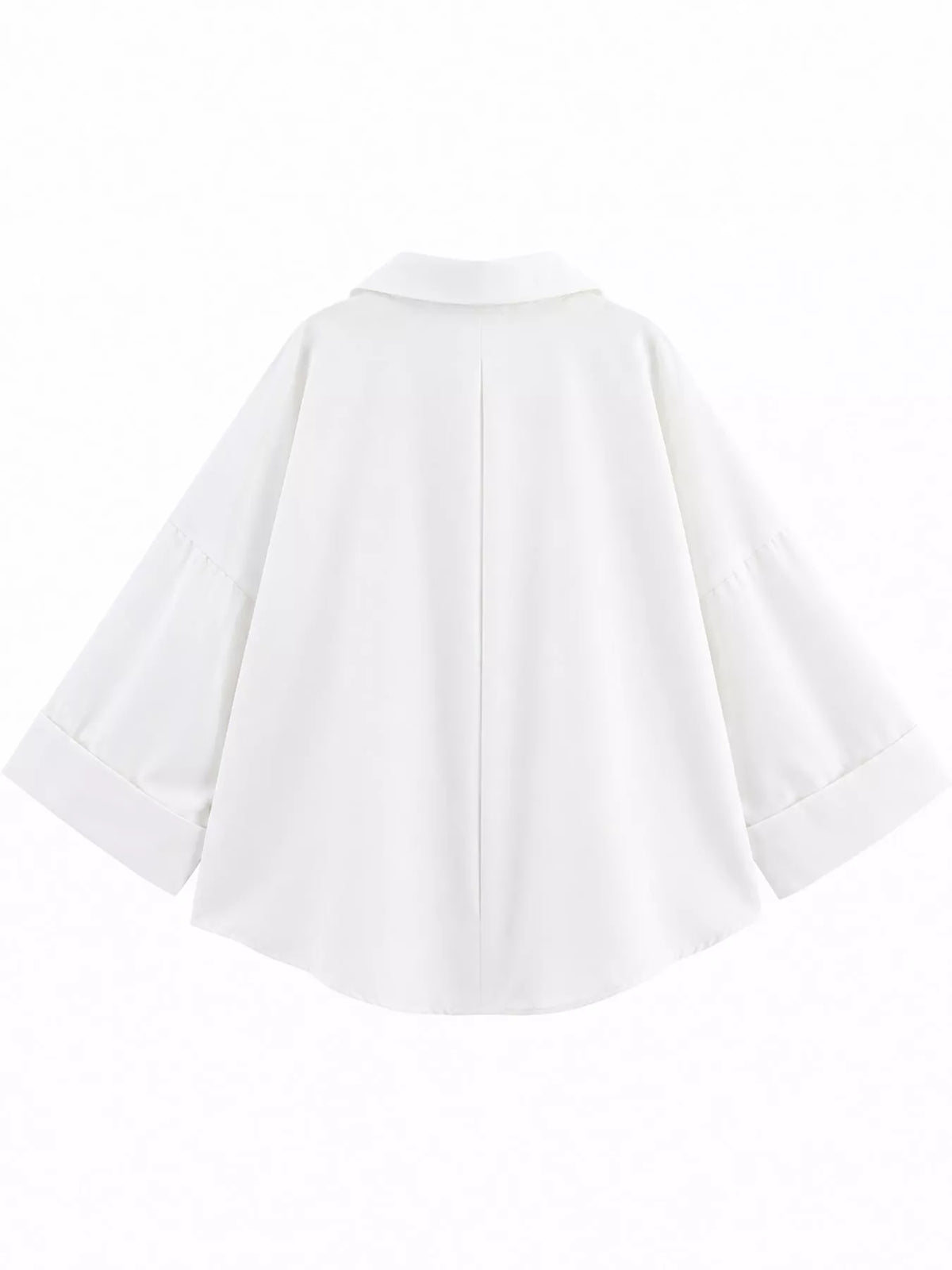 Off-White button-up three-quarter sleeve shirt