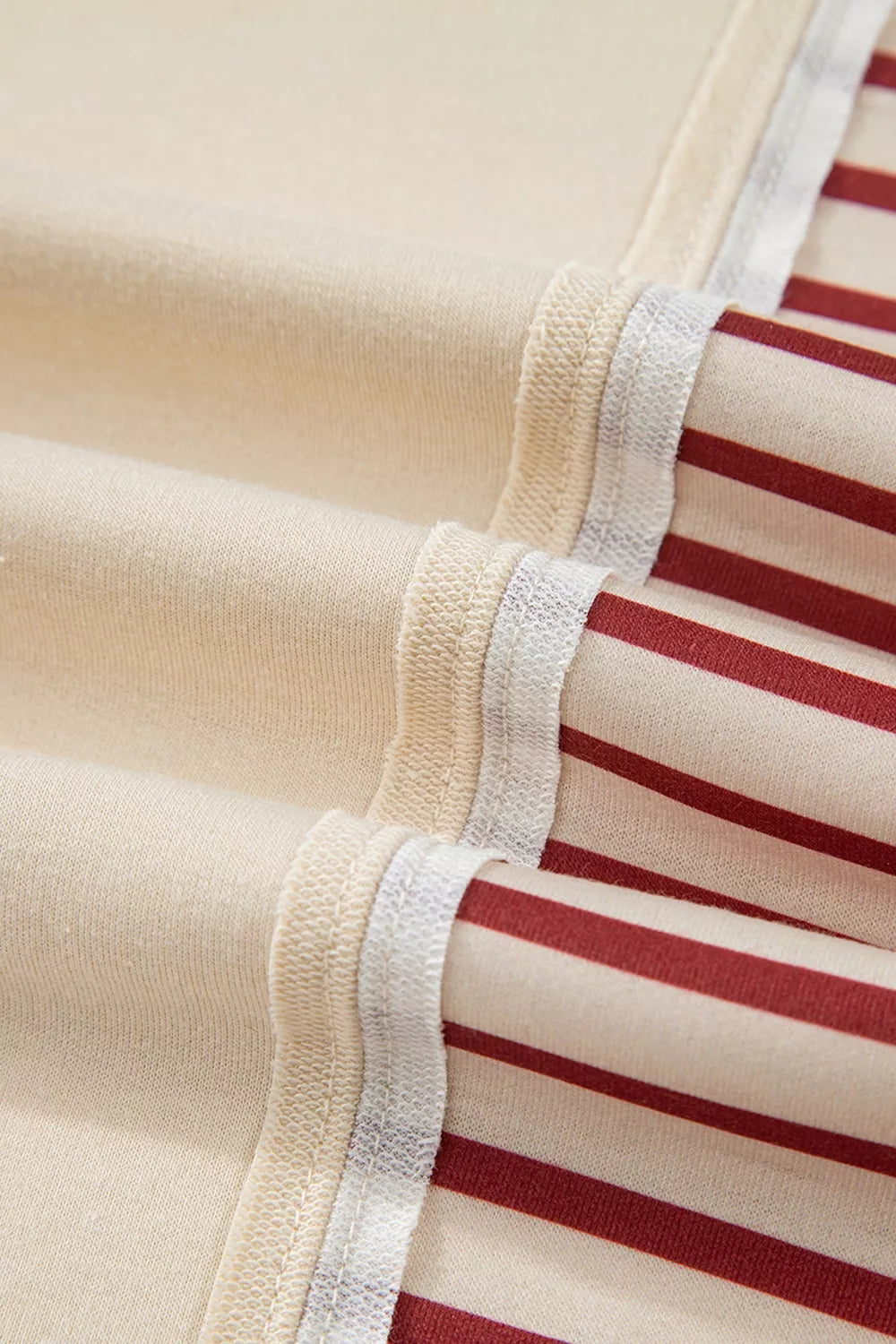 Trendsi Slit Striped Long Sleeve Sweatshirt -