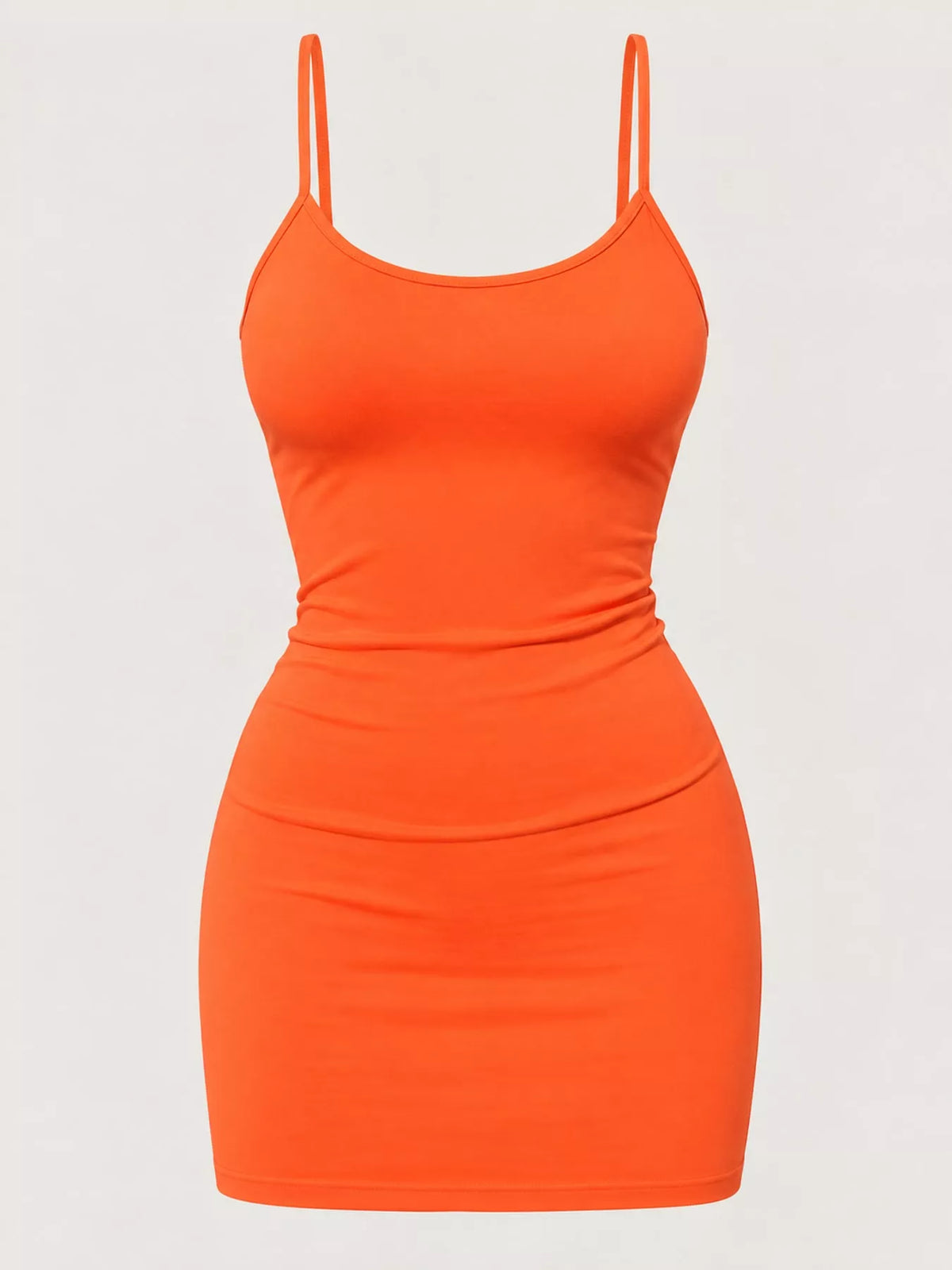 Camisole mini dress, orange flat lay