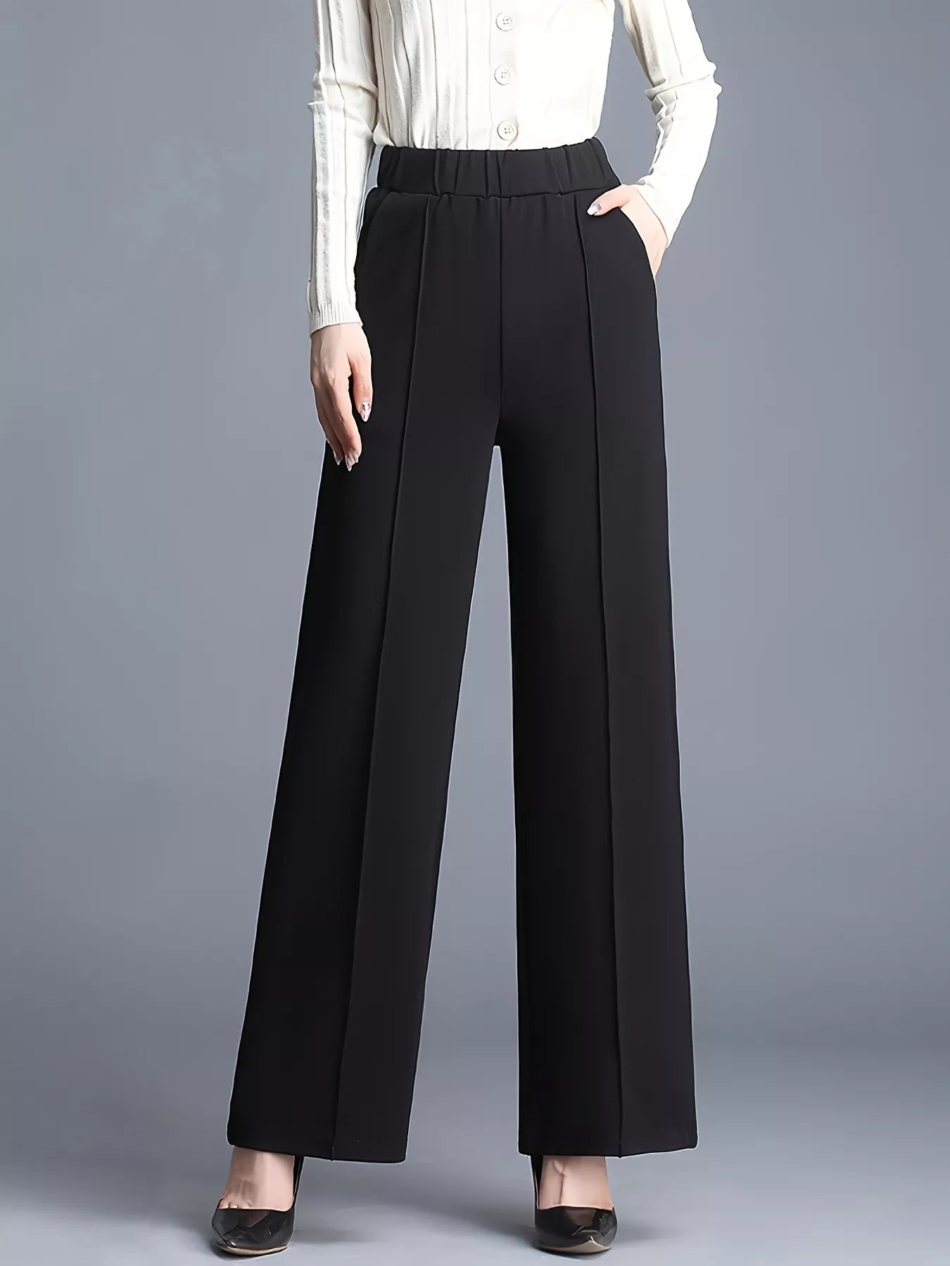 Trendsi High Waist Wide Leg Pants -