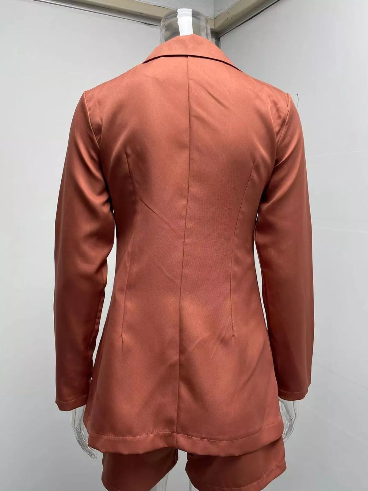 Collared long sleeve outfit set, back view