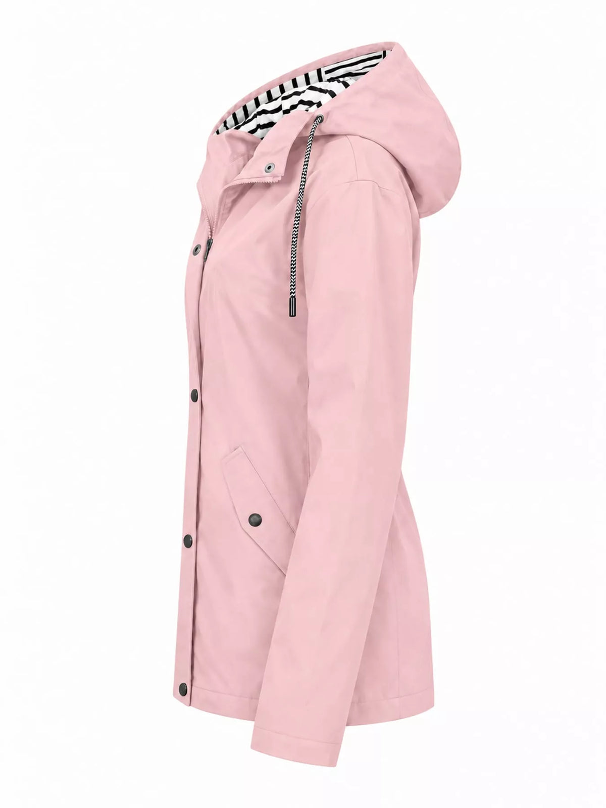 Pink. drawstring hooded jacket