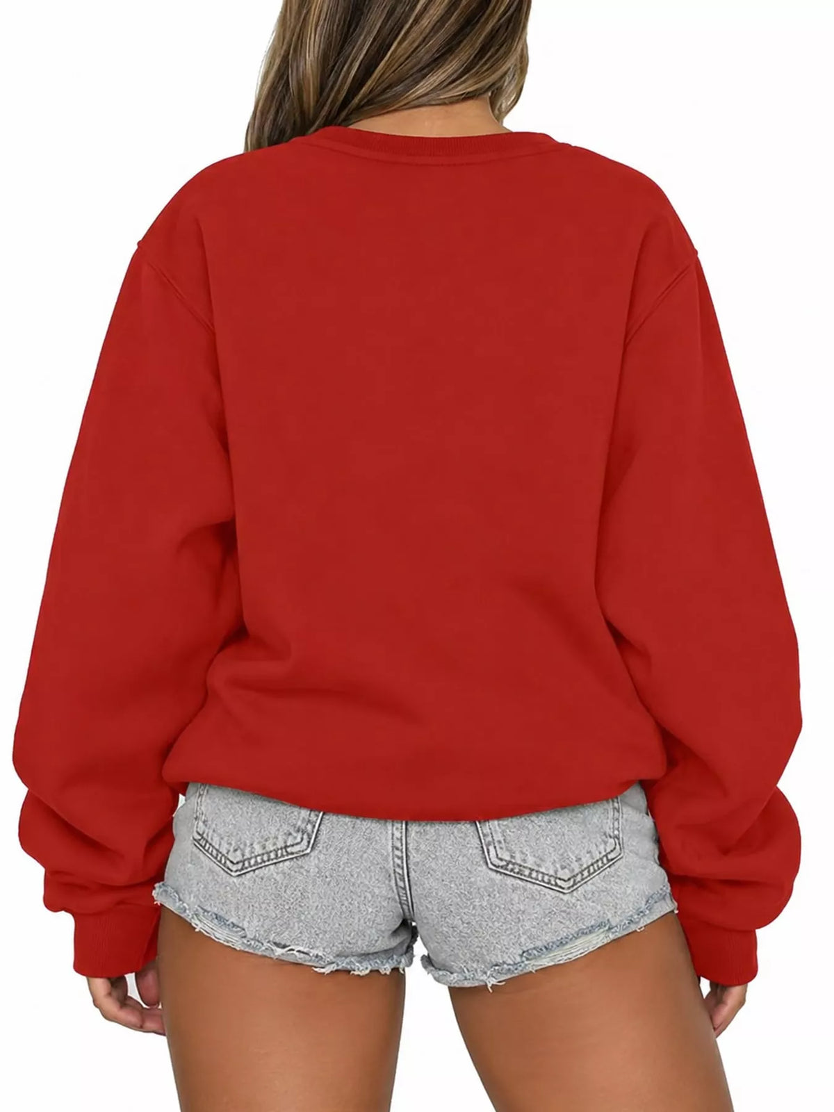 Pullover sweatshirt, red back