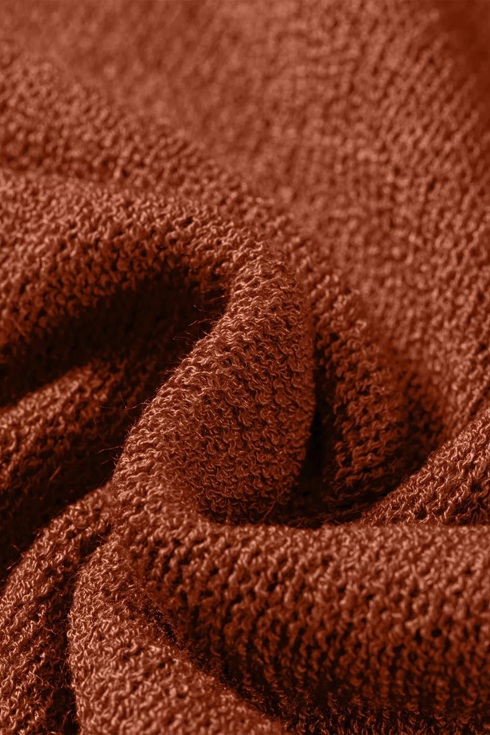 Trendsi Ribbed Knit Round Neck Short Sleeve Sweater -