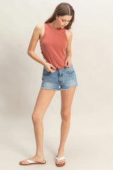 Trendsi HYFVE Mineral Wash Rib Knit Tank - Pants