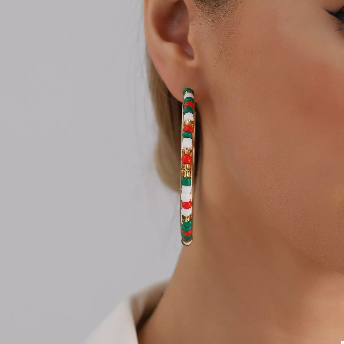 Trendsi 18K Gold-Plated Hoop Earrings -