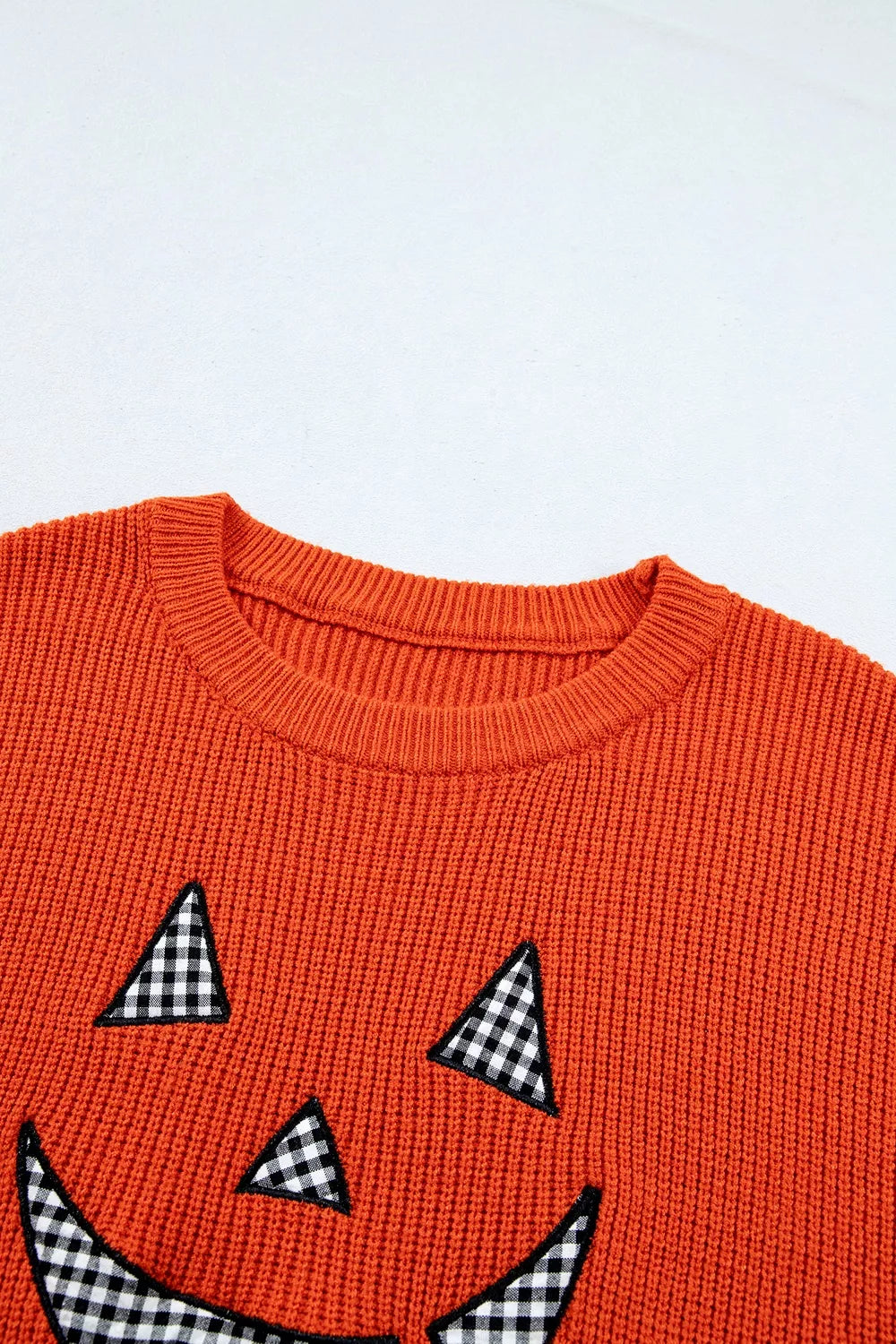 Trendsi Drop Shoulder Long Sleeve Round Neck Halloween Sweater -