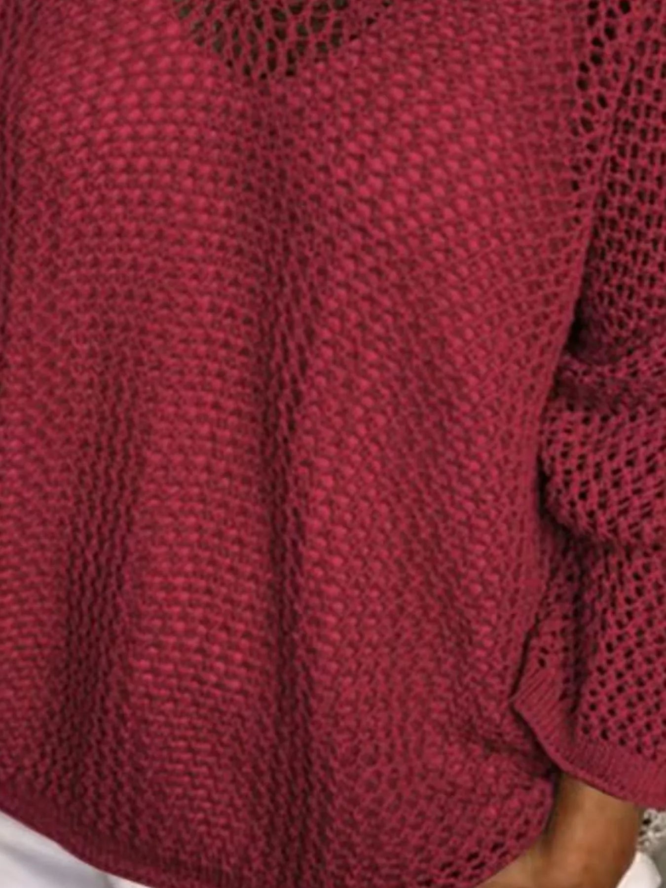 Trendsi Loose Knit Hooded Cover Up -