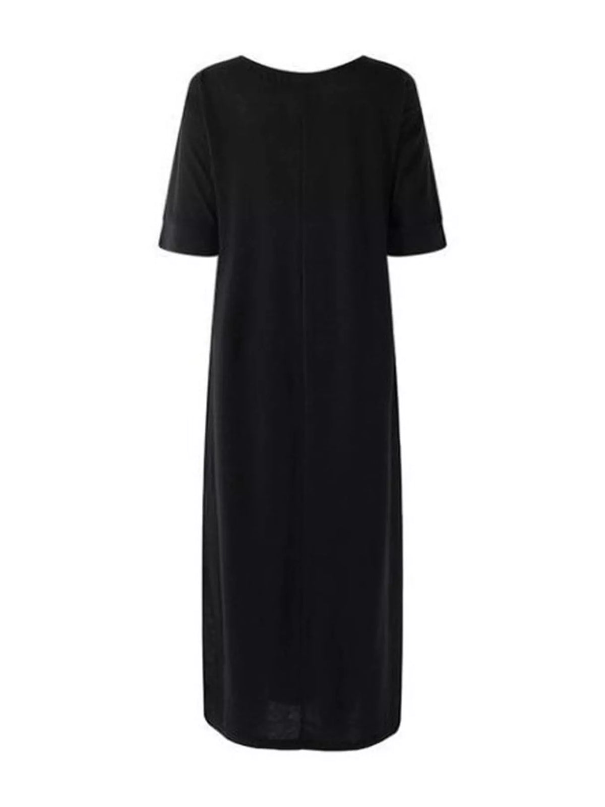 High-Slit Maxi Tunic Dress — garment front