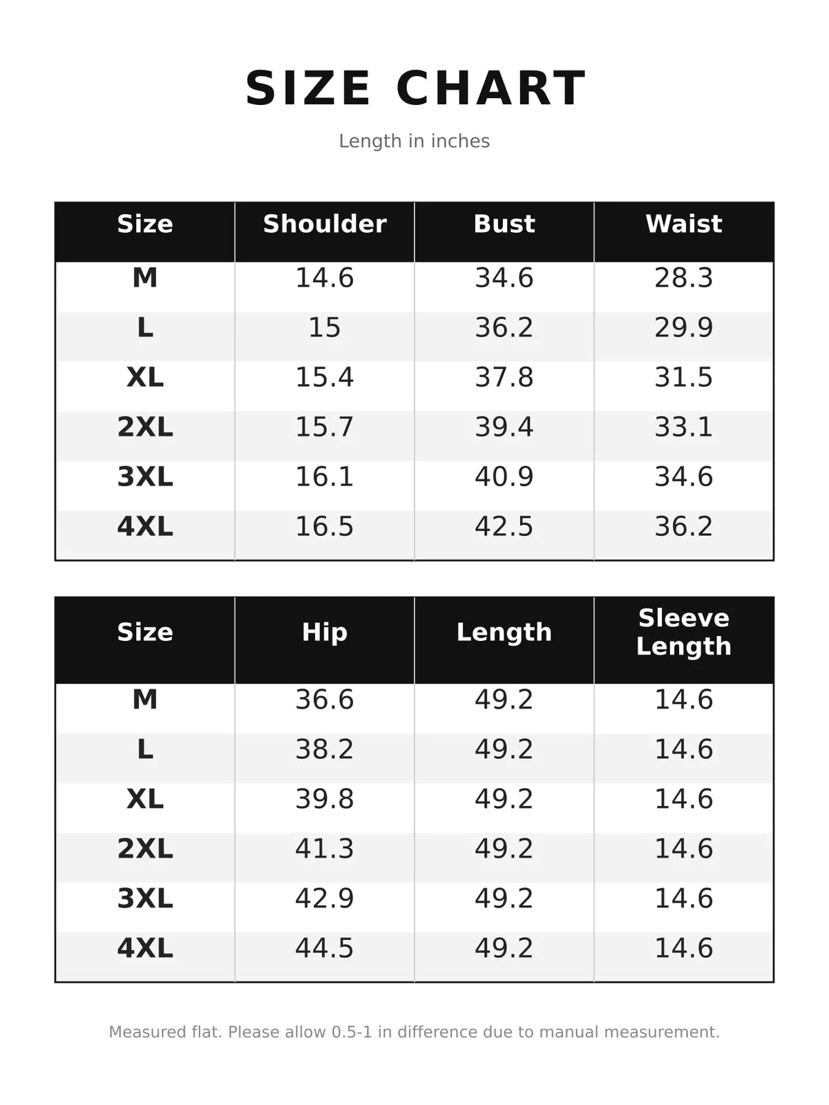 Size chart for floral embroidered cheongsam dress