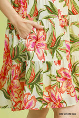 Trendsi Umgee Floral Print Mini Dress -