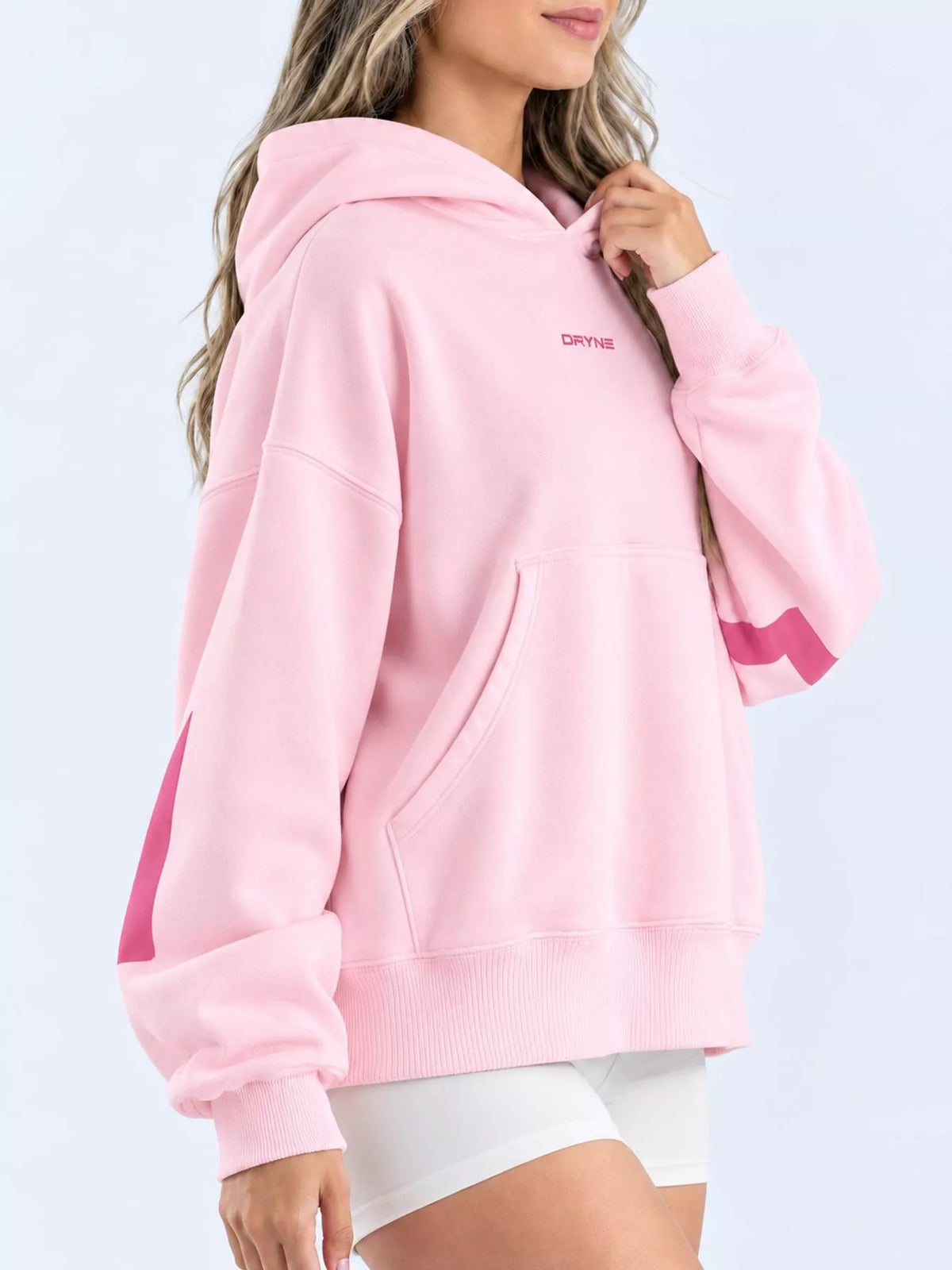 Letter-Back Kangaroo Pocket Hoodie — side view