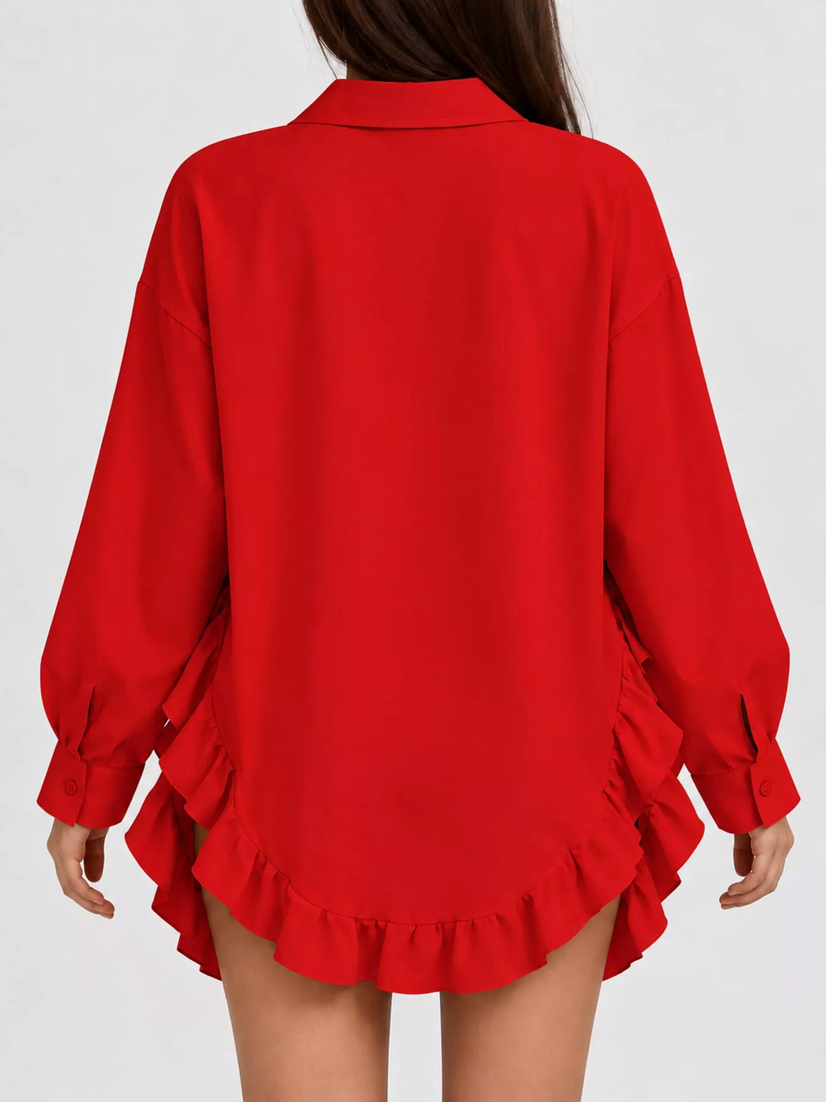 Long-sleeve shirt, back view