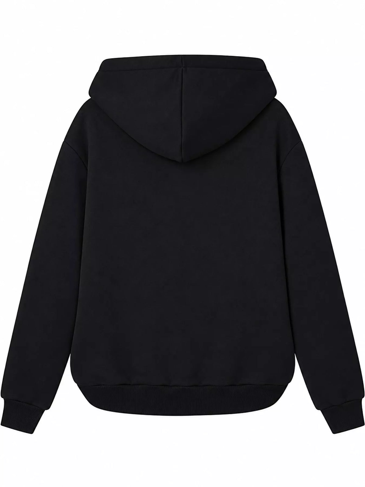 Long-sleeve hoodie, back view
