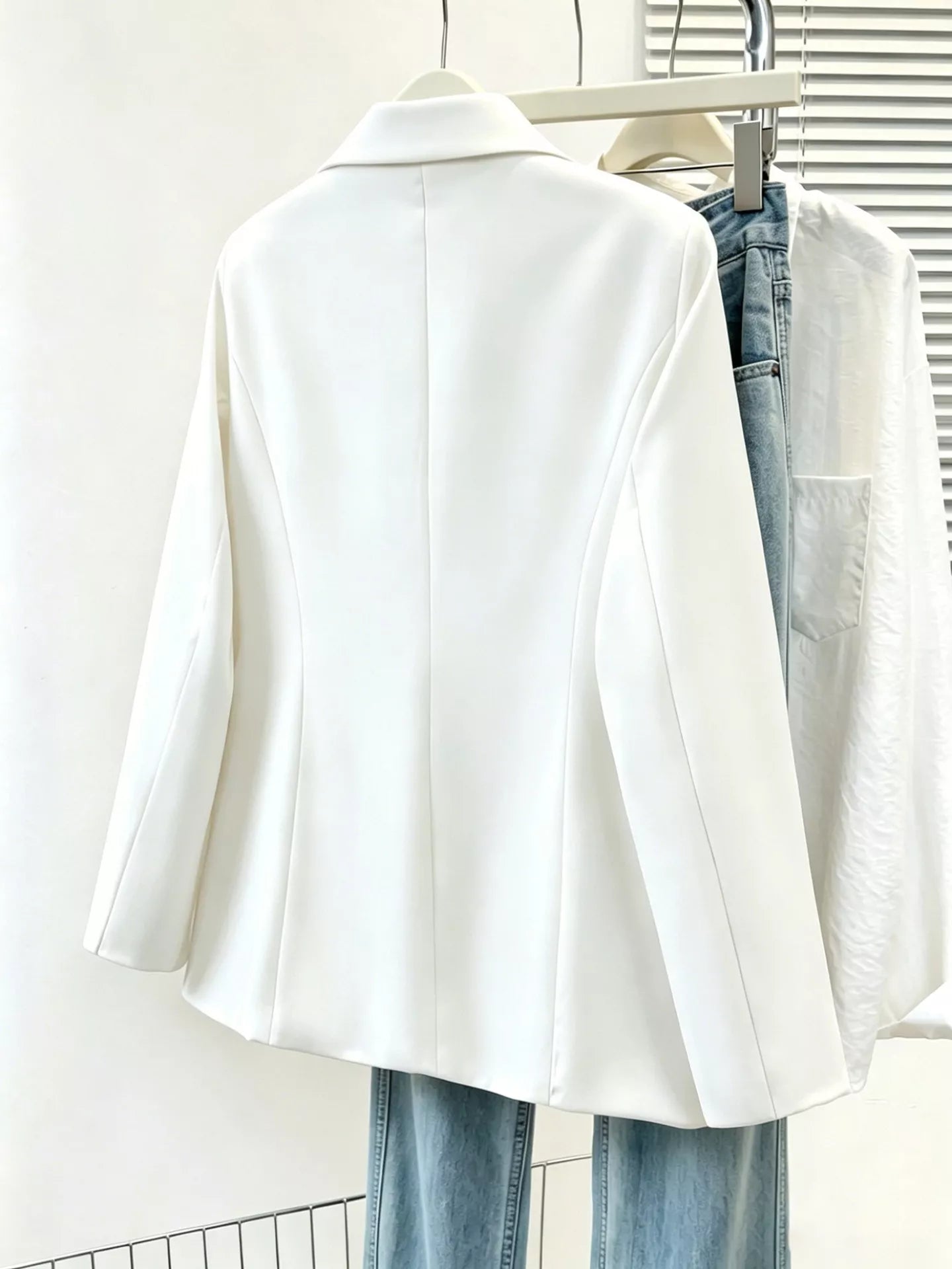 Trendsi Full Size Single-Breasted Lapel Collar Blazer Plus Size -