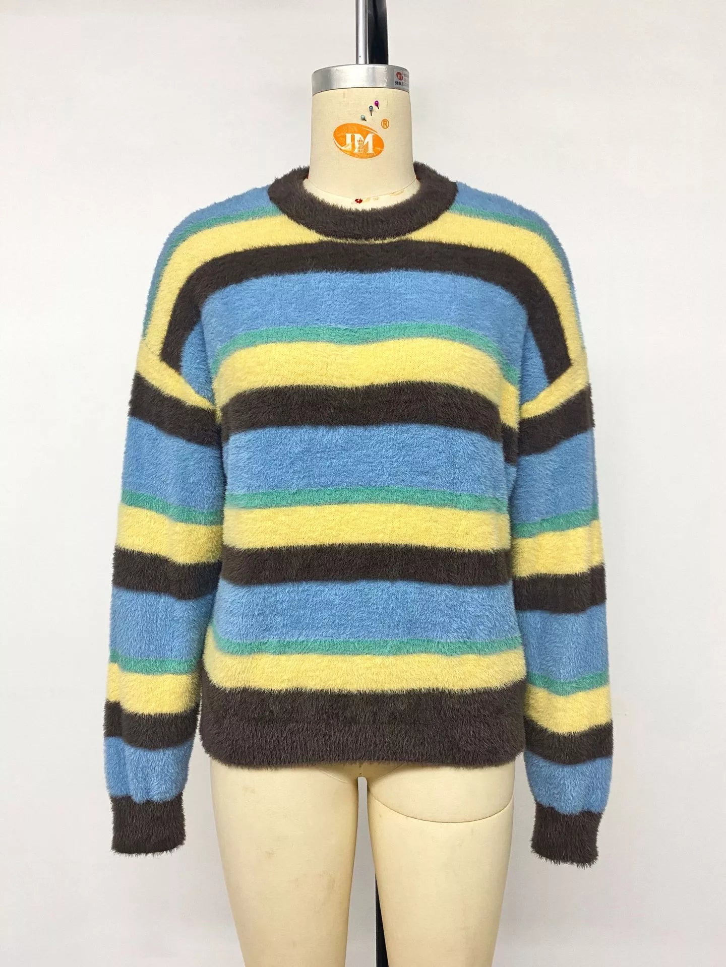 Trendsi Striped Dropped Shoulder Sweater -