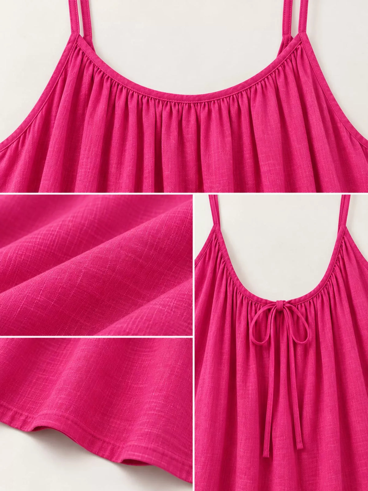 Backless Spaghetti Strap Maxi Dress — garment construction details