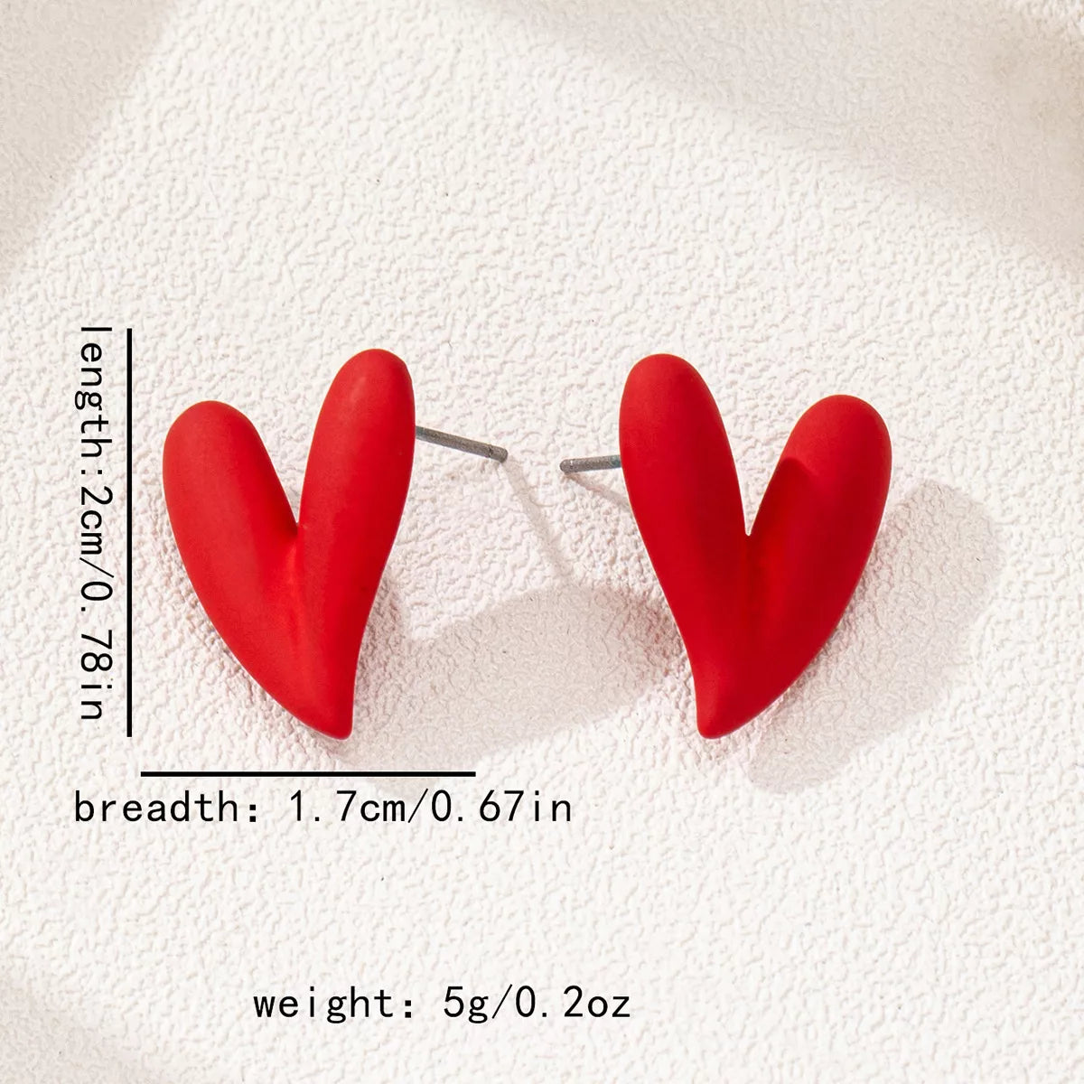 Trendsi 4 Pair Heart Stud Earrings -