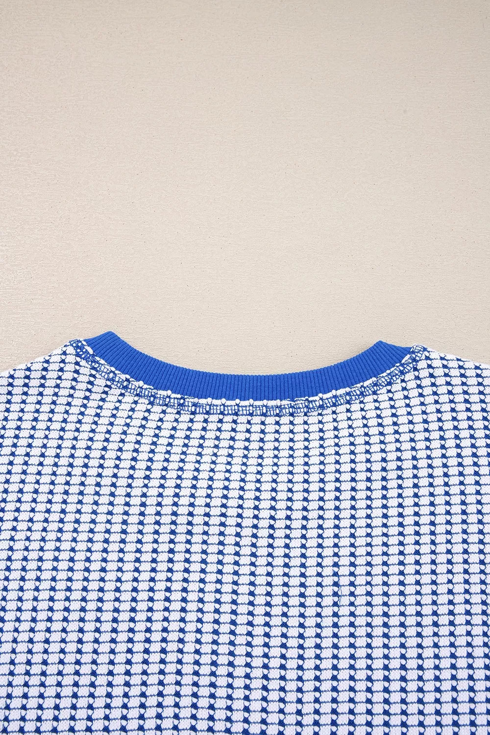 Trendsi Exposed Seam Textured Crew Neck Sweatshirt -