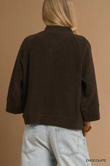 Trendsi Umgee Textured Knit V-Neck Top -