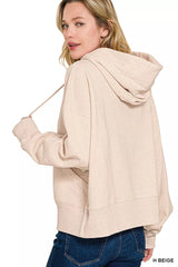 Trendsi Zenana Oversized Fleece Kangaroo Pocket Hoodie -