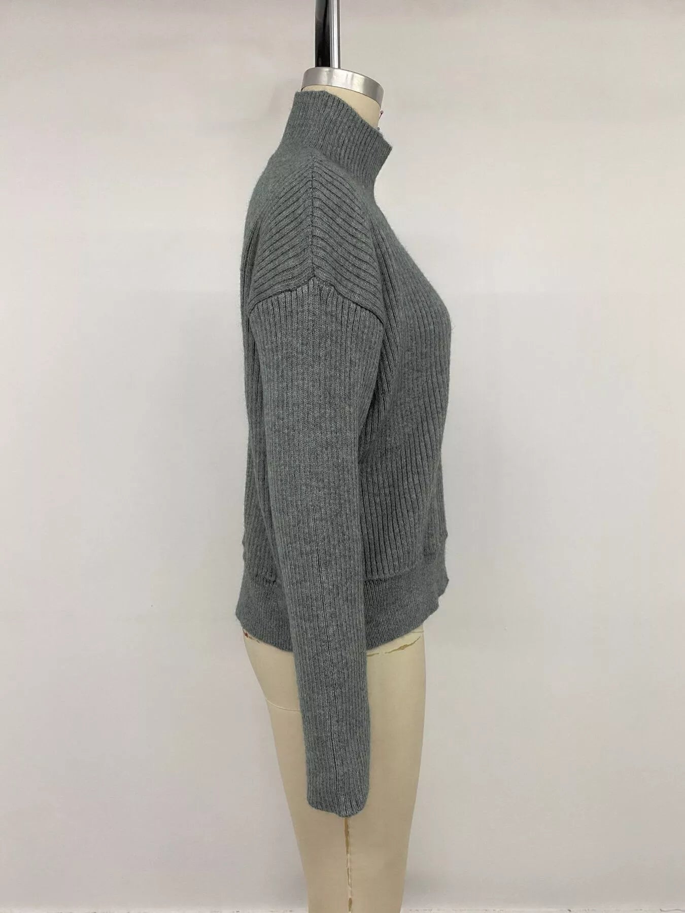 Trendsi Turtleneck Button-Down Cardigan -