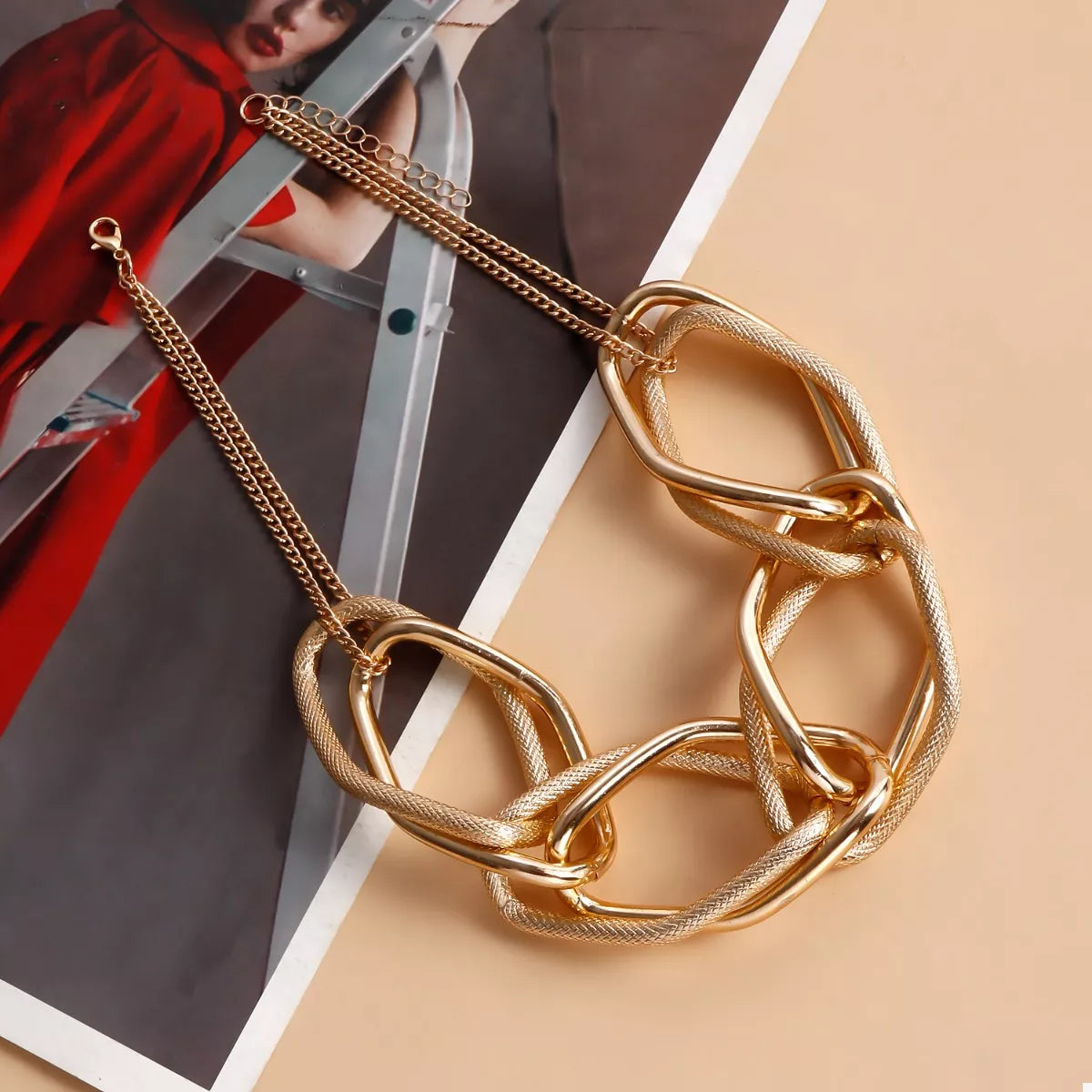 Trendsi 18K Gold-Plated Chain Necklace -