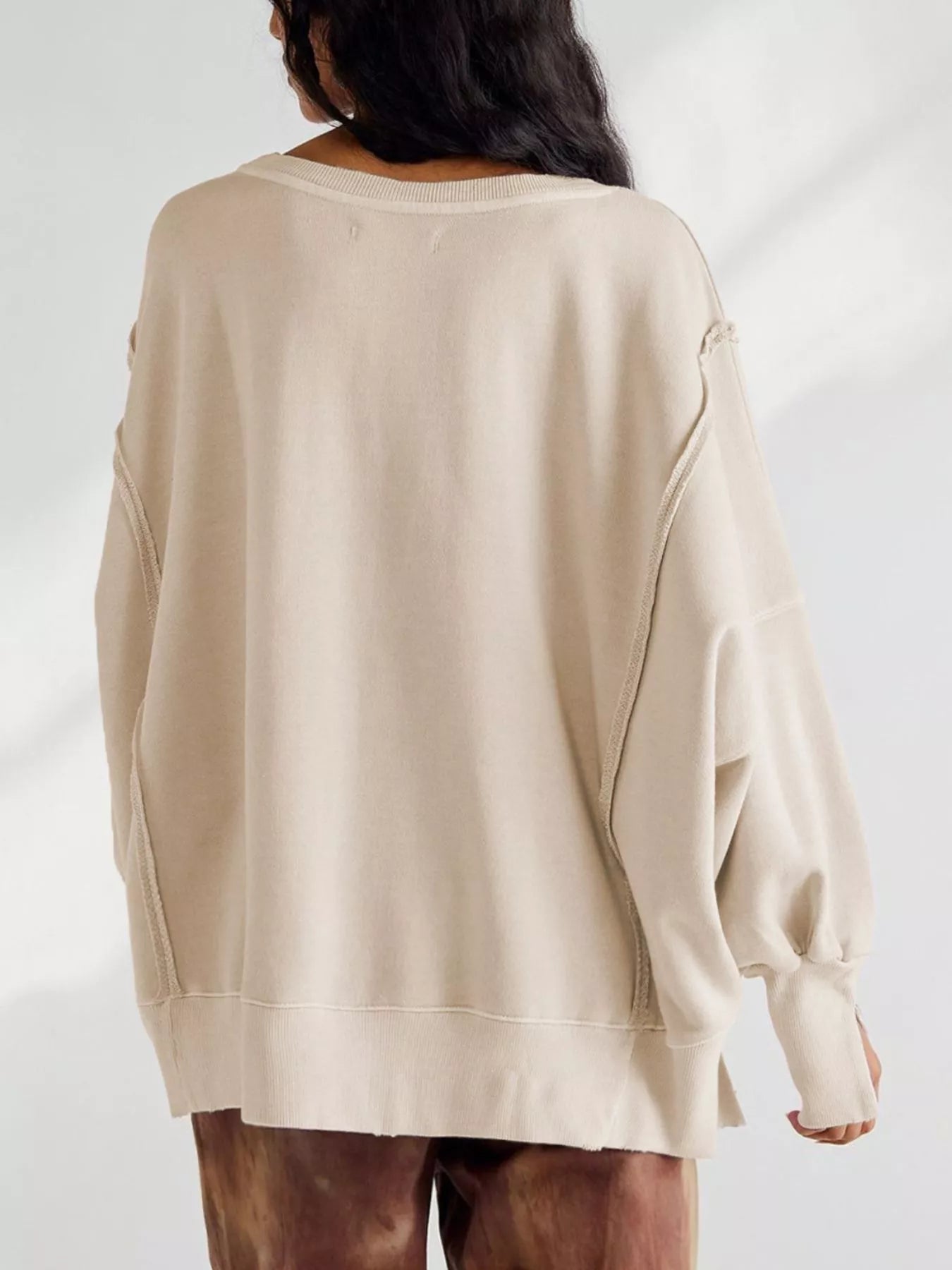 Trendsi Oversized Relaxed Fit Crew Neck Sweatshirt -