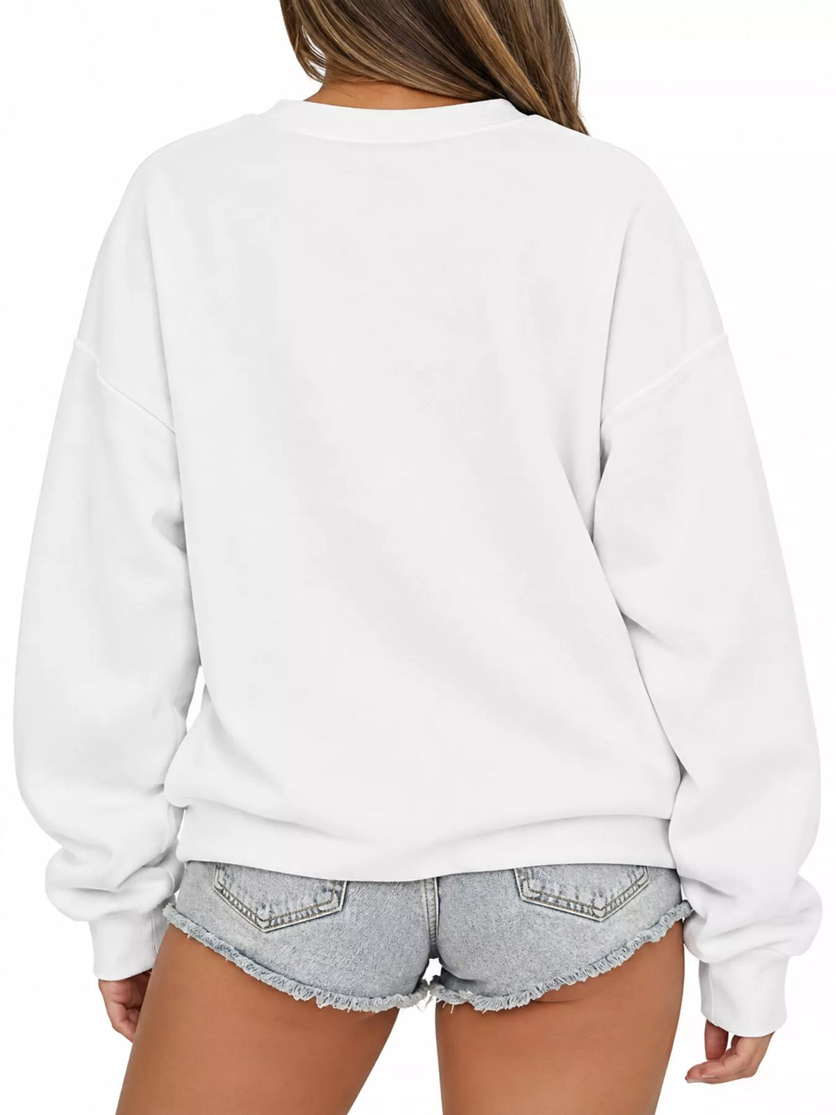 Pullover sweatshirt, white back