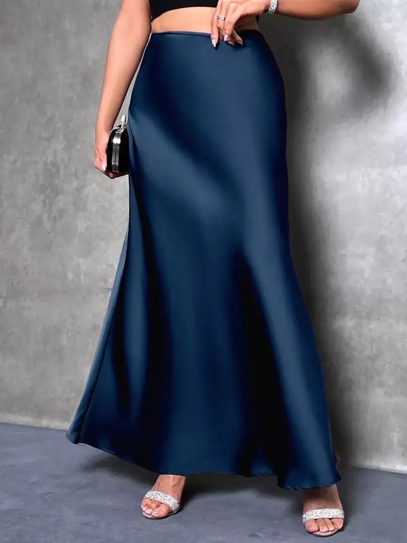 Trendsi Satin Maxi Skirt -
