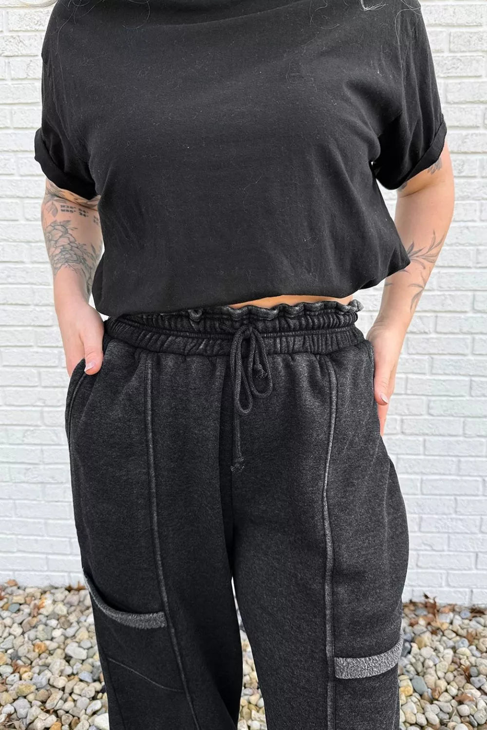 Trendsi Crew Neck Long Sleeve Top and Joggers Set -