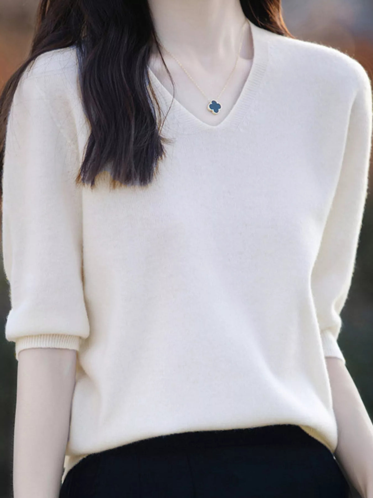 Short-sleeve sweater
