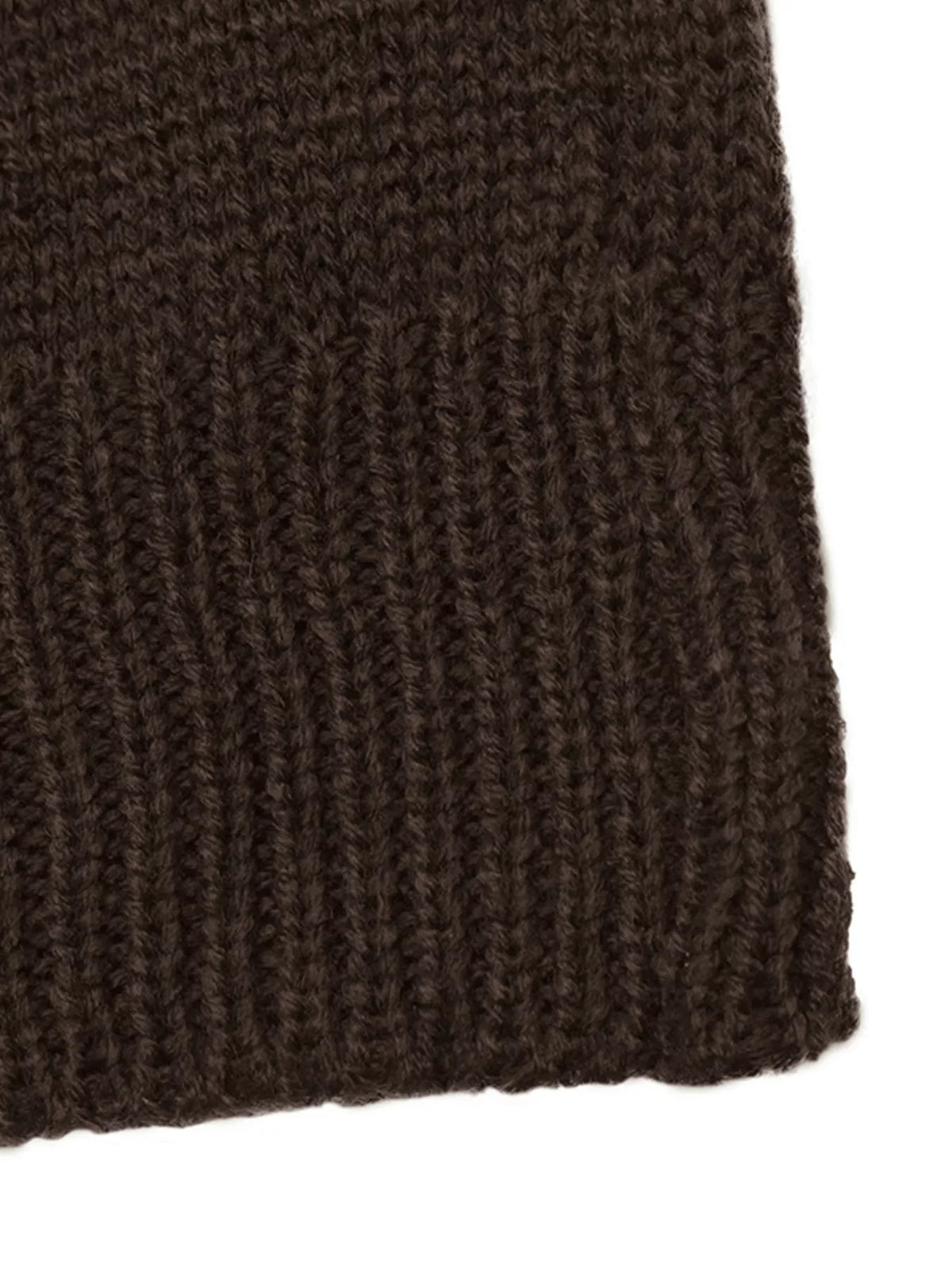 Brown horse zip-up cardigan, ribbed hem detail