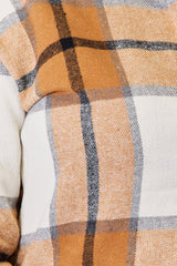Trendsi Perfee Plaid Print Dropped Shoulder Shirt -