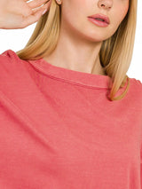 Trendsi Zenana Pigment Dye Enzyme Washing Oversized Round-Neck T-Shirt -