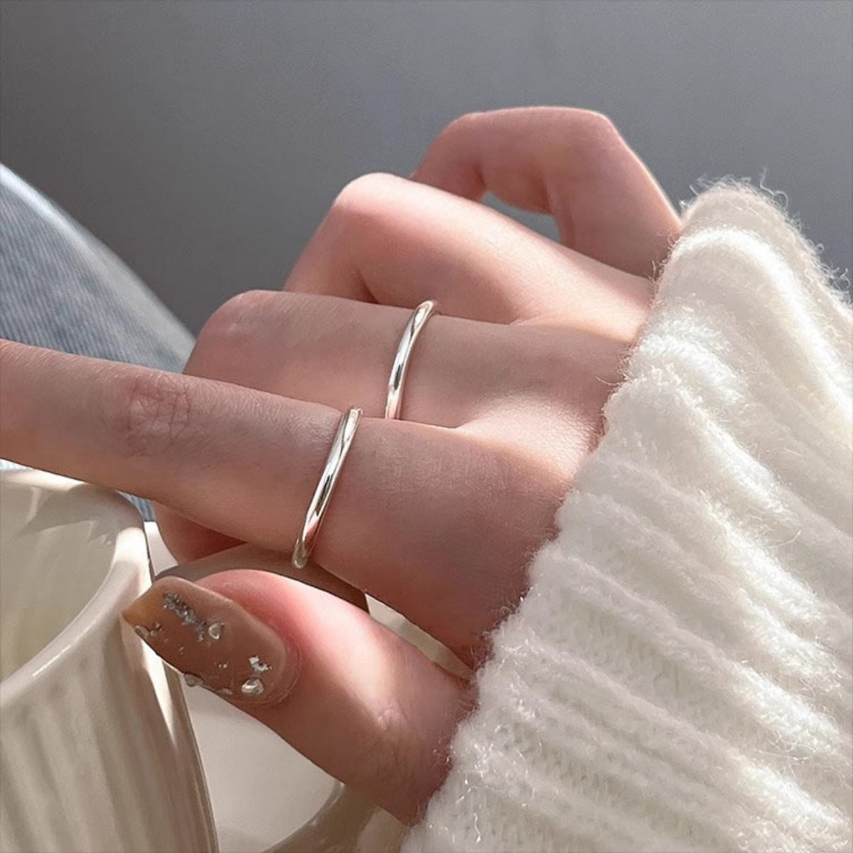 Trendsi 925 Sterling Silver Open Ring -