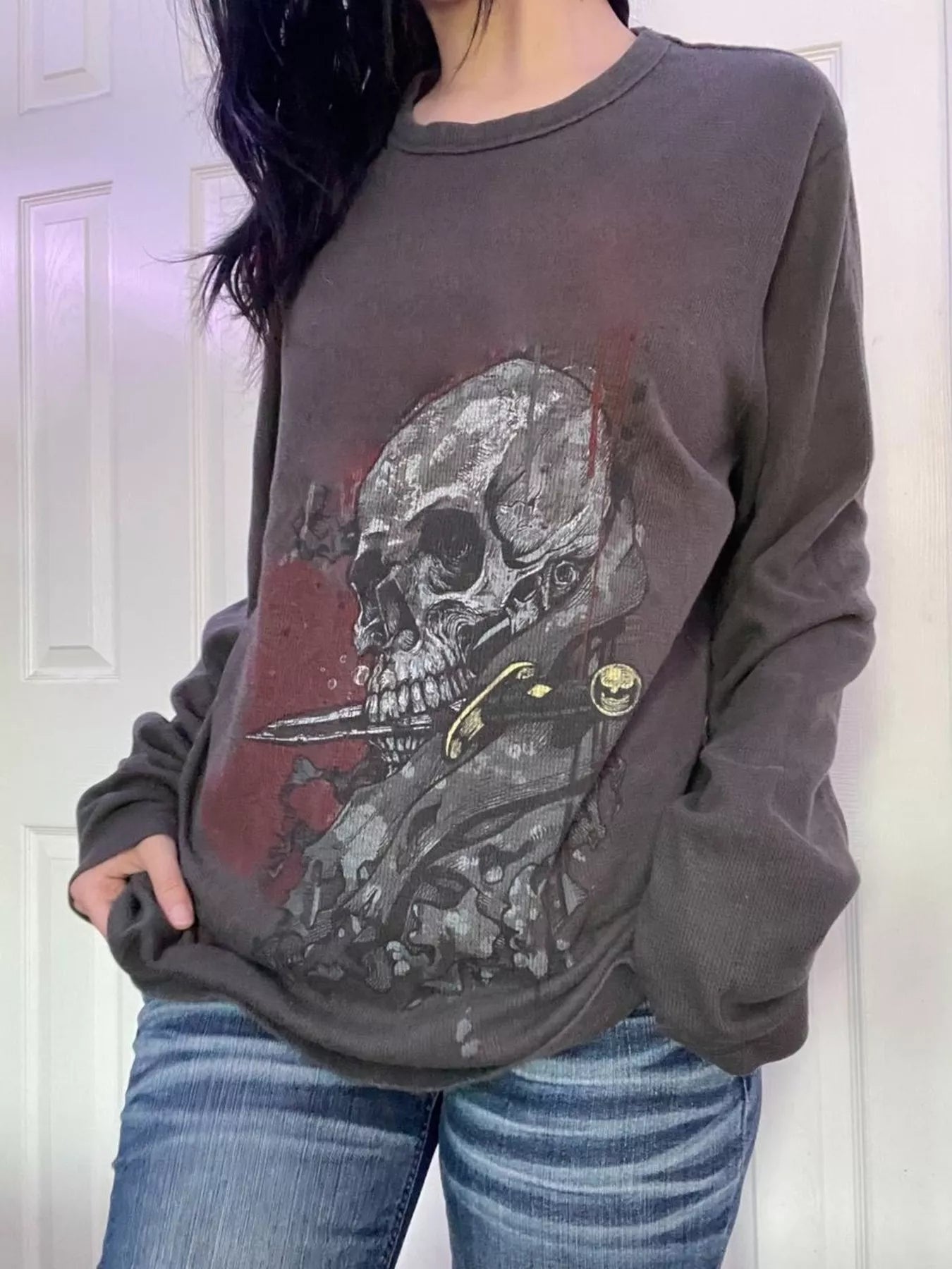 Trendsi Skeleton Long Sleeve T-Shirt -
