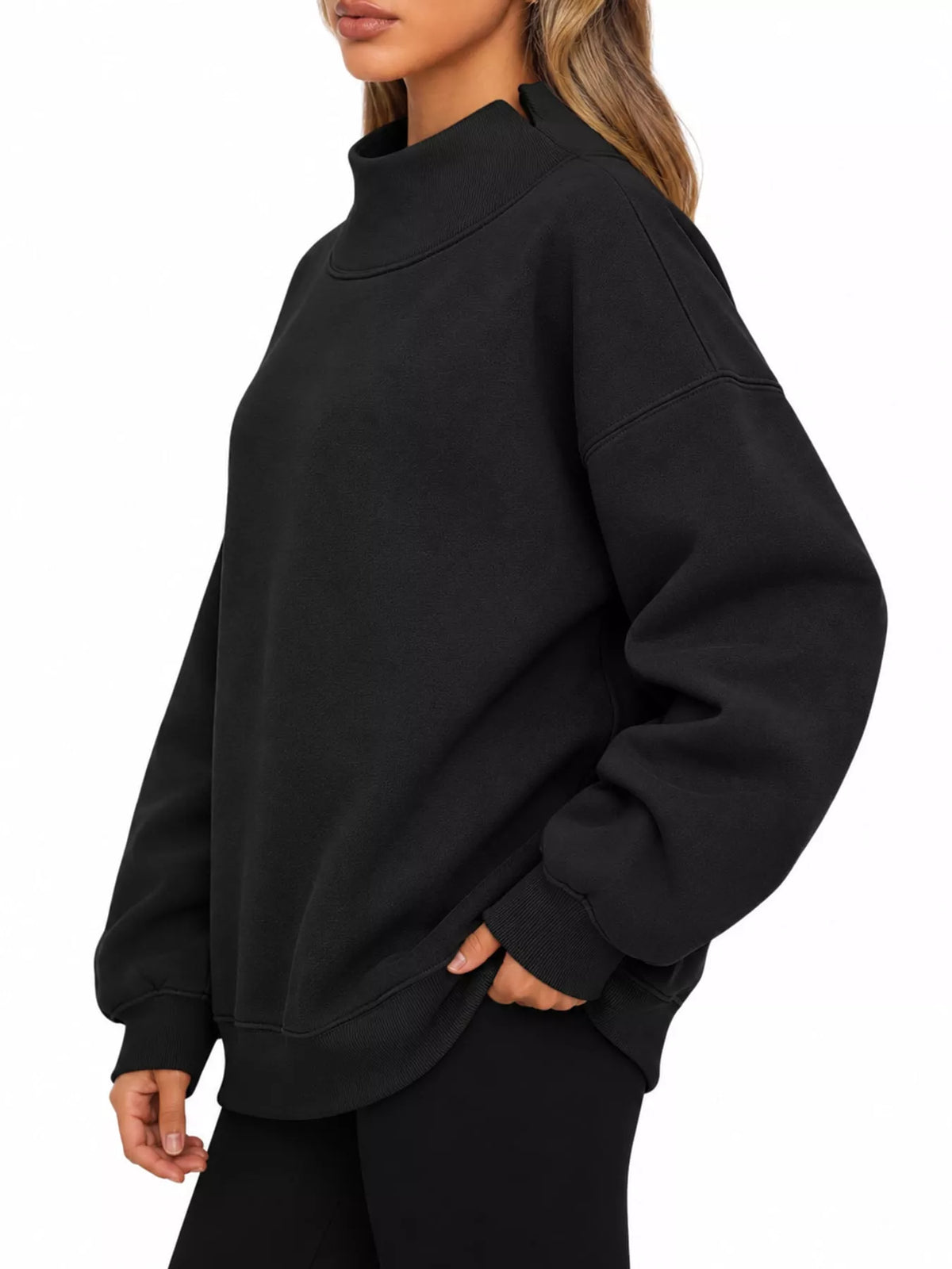Oversized sweatshirt, black side