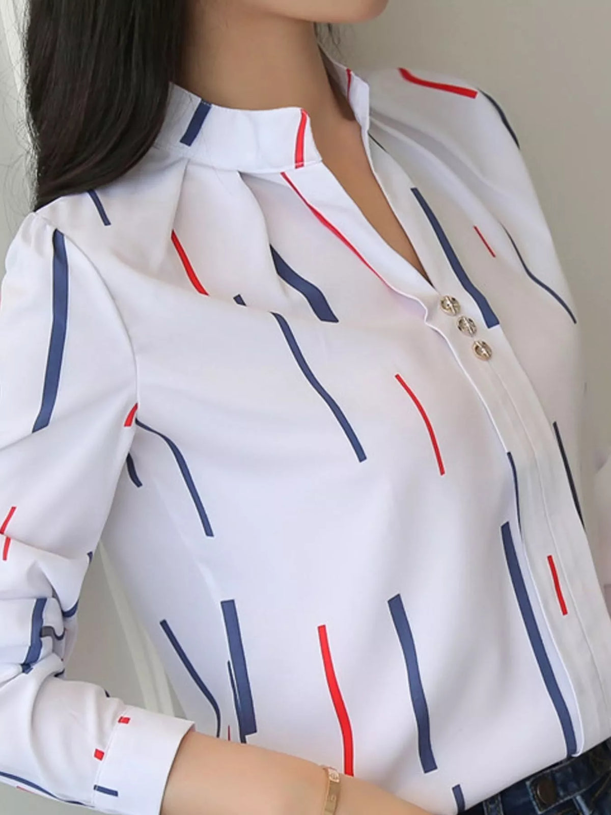 Split neck long sleeve shirt, construction and design details
