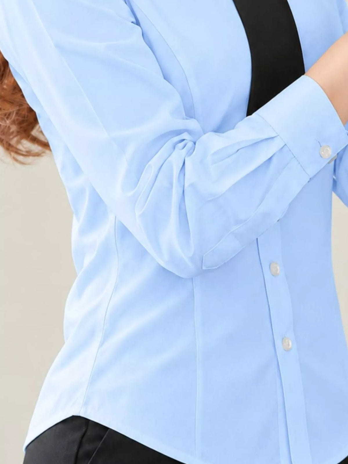 Collared long sleeve shirt, construction and design details
