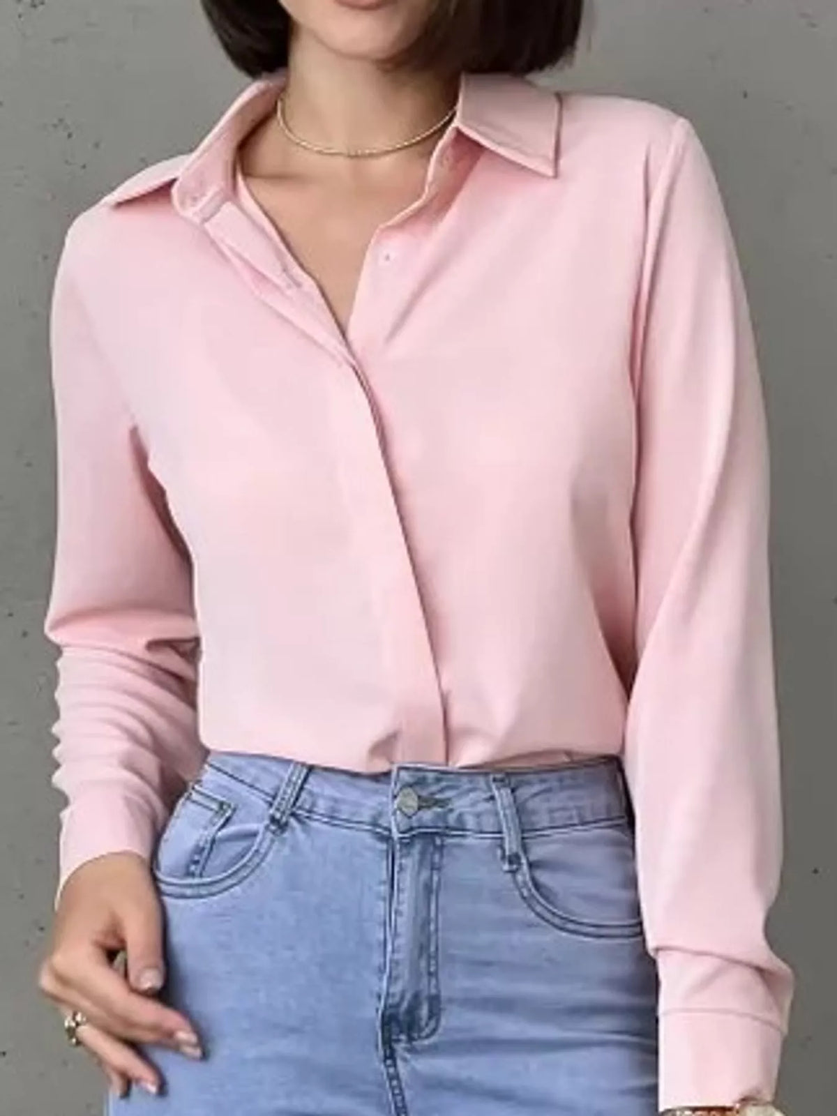 Button-up shirt, pink front