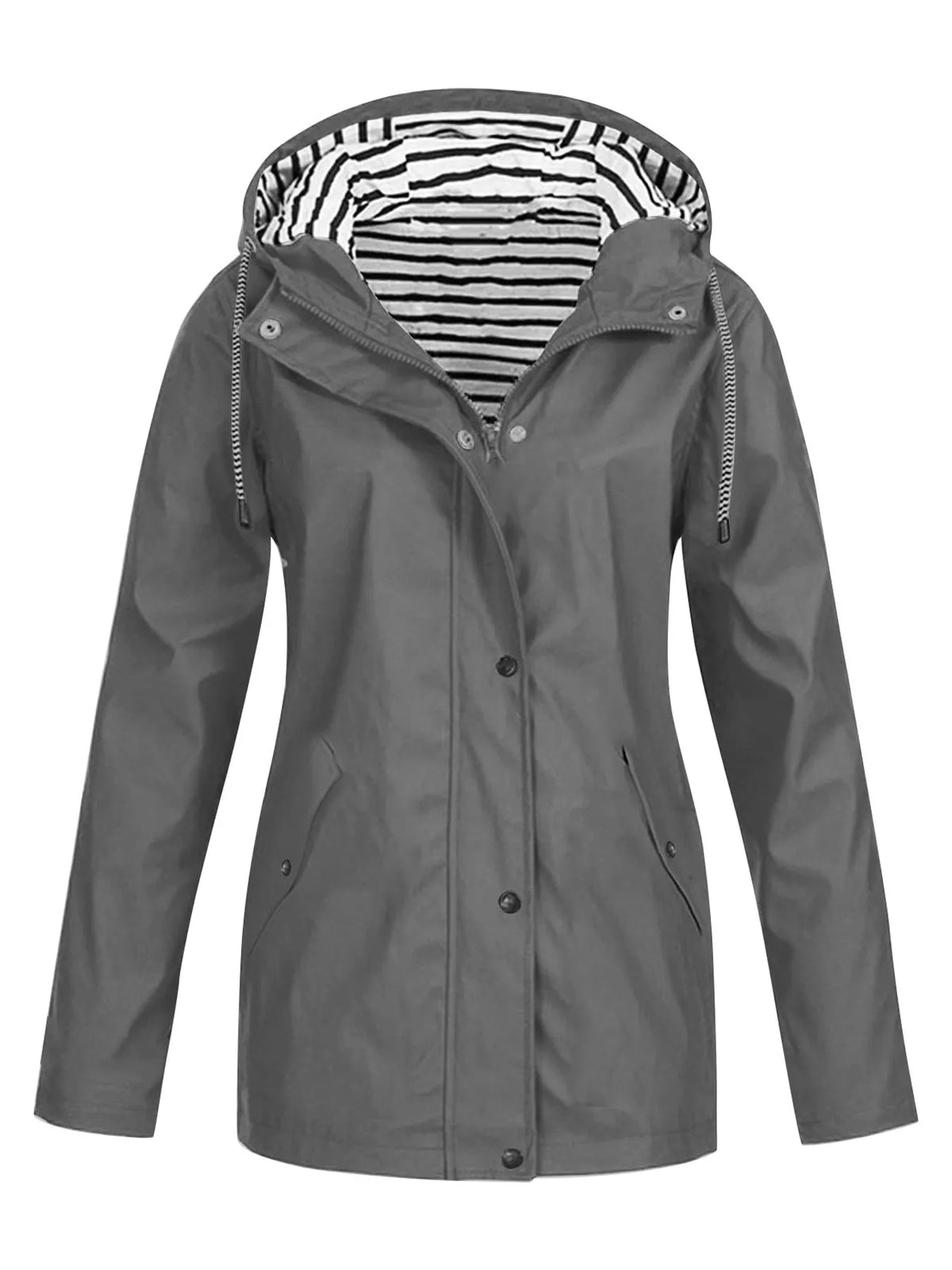 Navy Blue drawstring hooded jacket