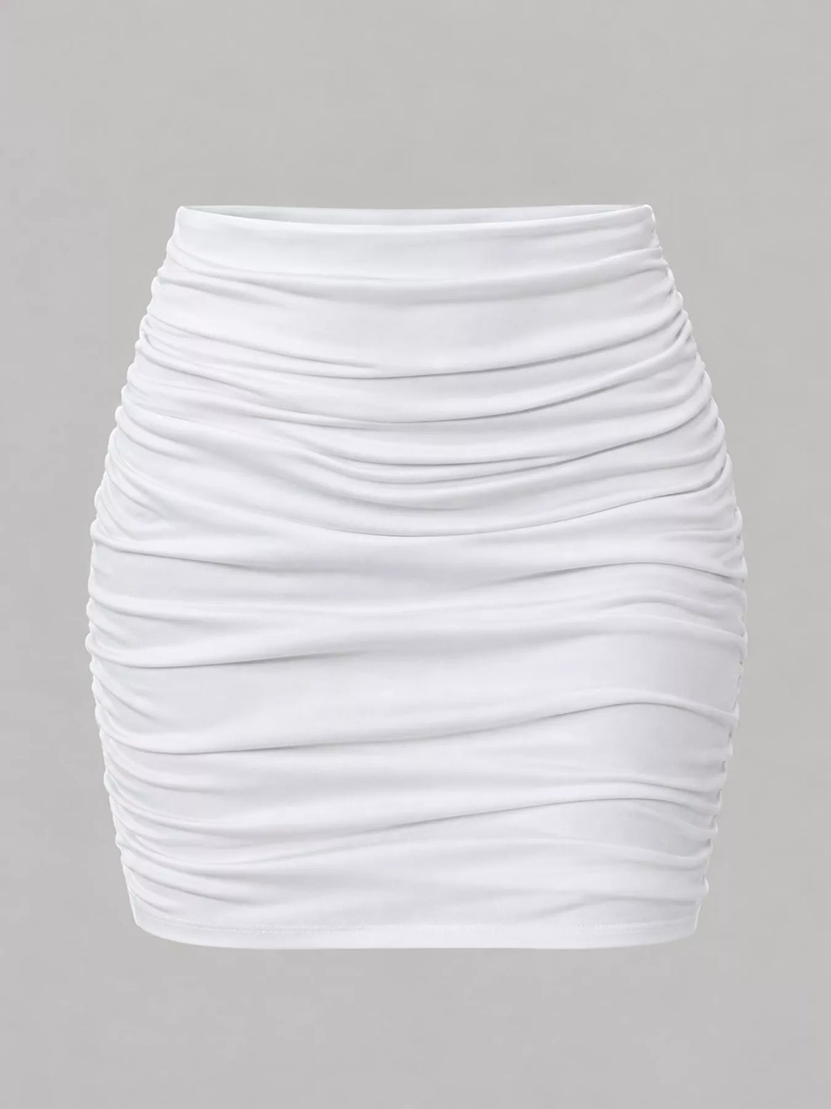 Ruched Bodycon Mini Skirt — garment front